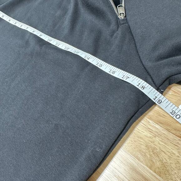 Athleta NWT Cozy Karma Asymmetric Sweatshirt Dress Black Size XS Zip Cowl Neck - Picture 10 of 11